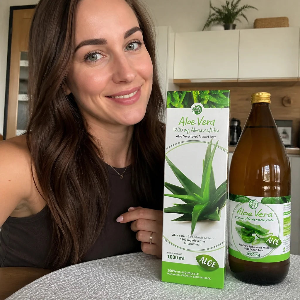 Mannavita Aloe vera 100% καθαρός χυμός από συμπίεση • 1000 ml