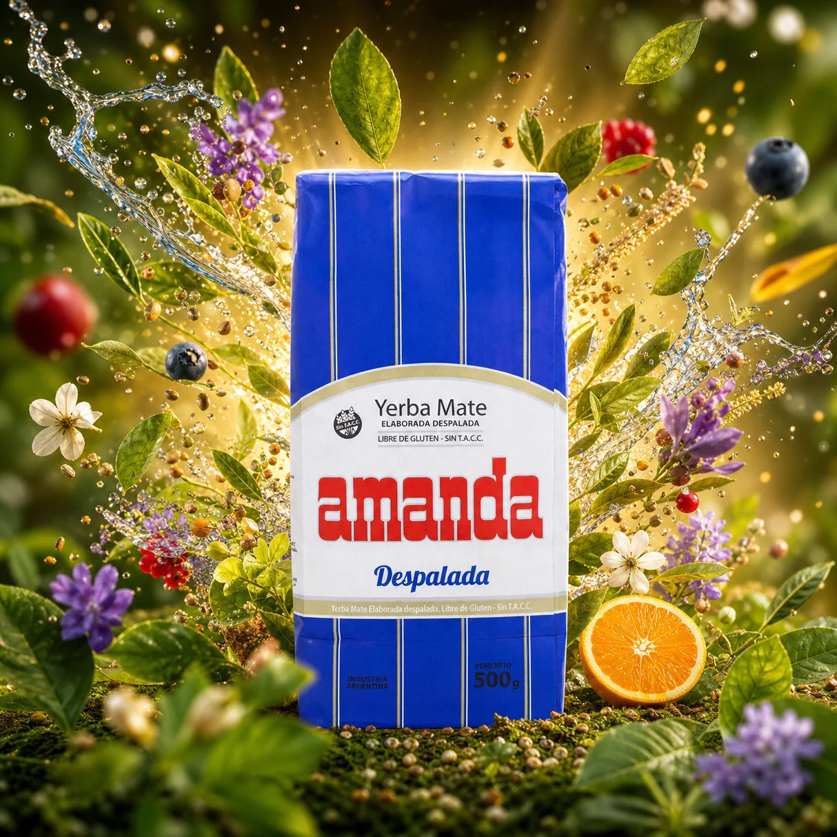 Τσάι yerba mate Amanda • Χωρίς κοτσάνια - Sin palo • 500 g