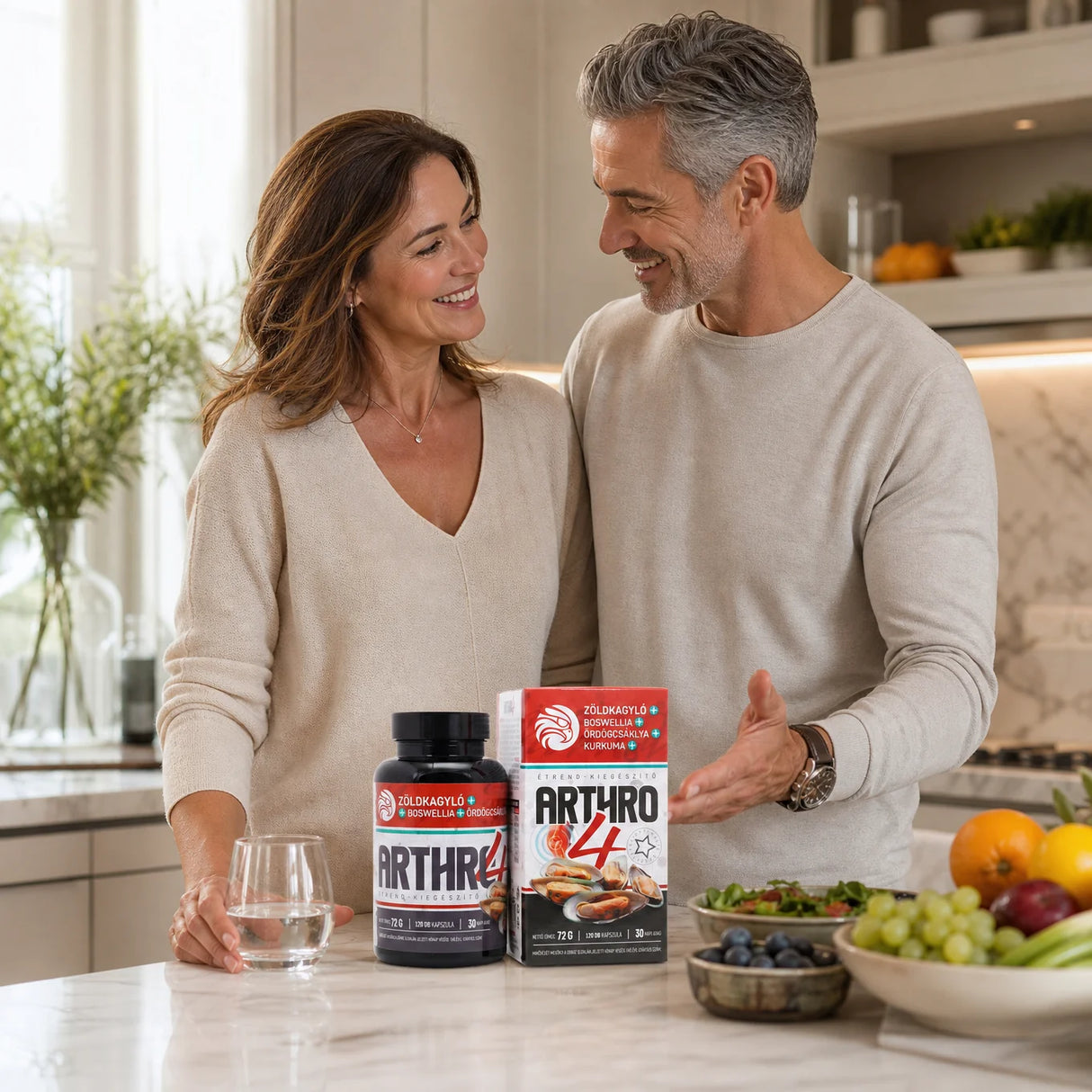 ARTHRO4 • Σύμπλεγμα αρθρώσεων + χόνδρου • με Πράσινο-χειλόστρακο μύδι • 120 κάψουλες