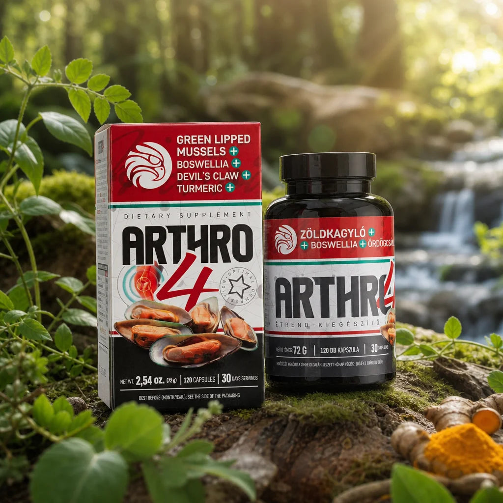ARTHRO4 • Σύμπλεγμα αρθρώσεων + χόνδρου • με Πράσινο-χειλόστρακο μύδι • 120 κάψουλες