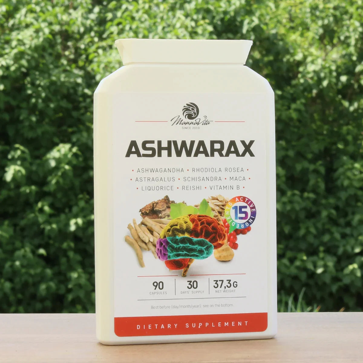 Ashwarax for anxiety, panic & insomnia relief • 90 capsules - Mannavita