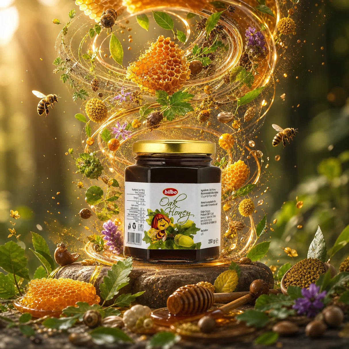 Bilbo ωμό μέλι φλαμουριάς • 250 g
