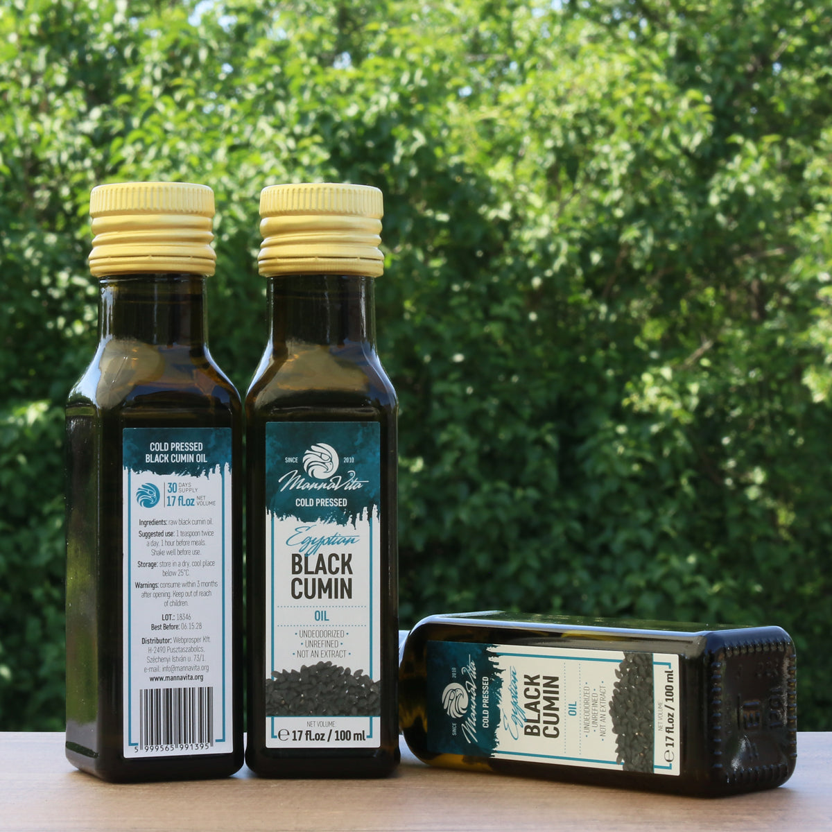 Έλαιο σπόρων μαύρου κύμινου ψυχρής έκθλιψης Mannavita • 100 ml
