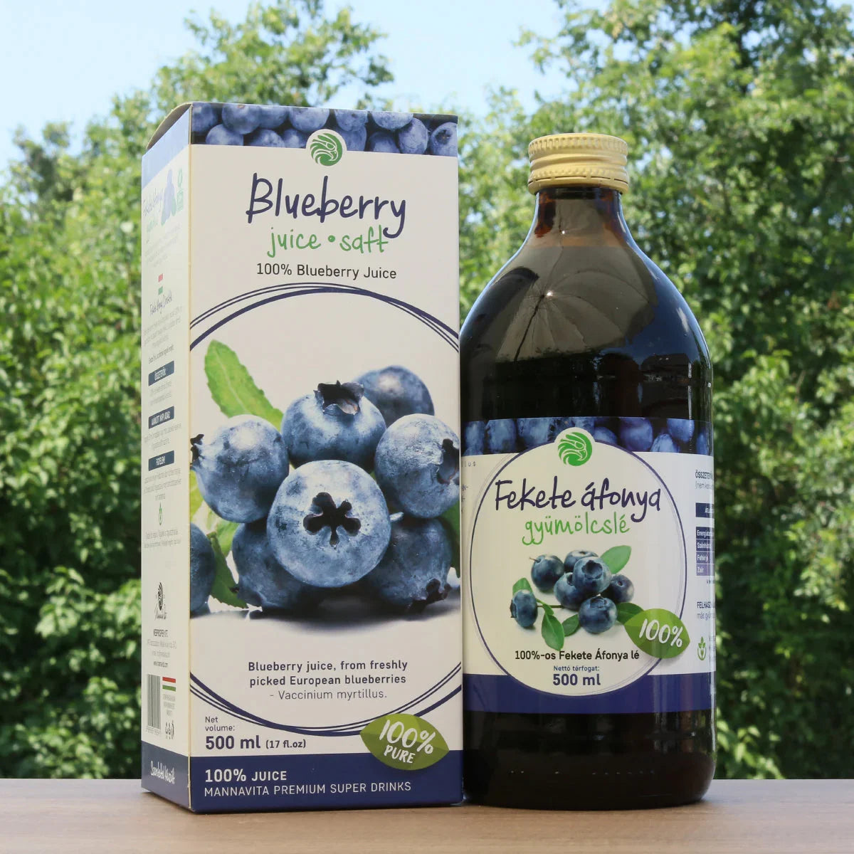 Mannavita Blueberry 100% pure pressed juice • 500 ml - Mannavita