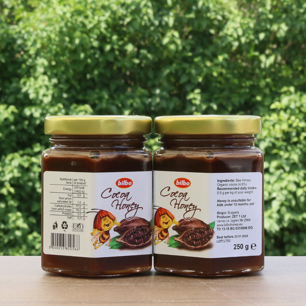 Bilbo ωμό μέλι κακάο • 250 g
