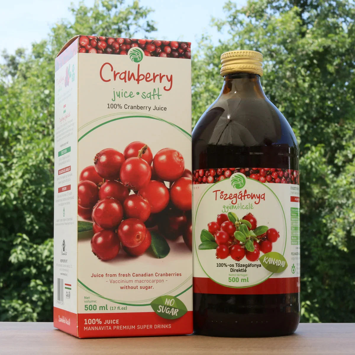 Mannavita Cranberry 100% pure pressed juice • 500 ml - Mannavita