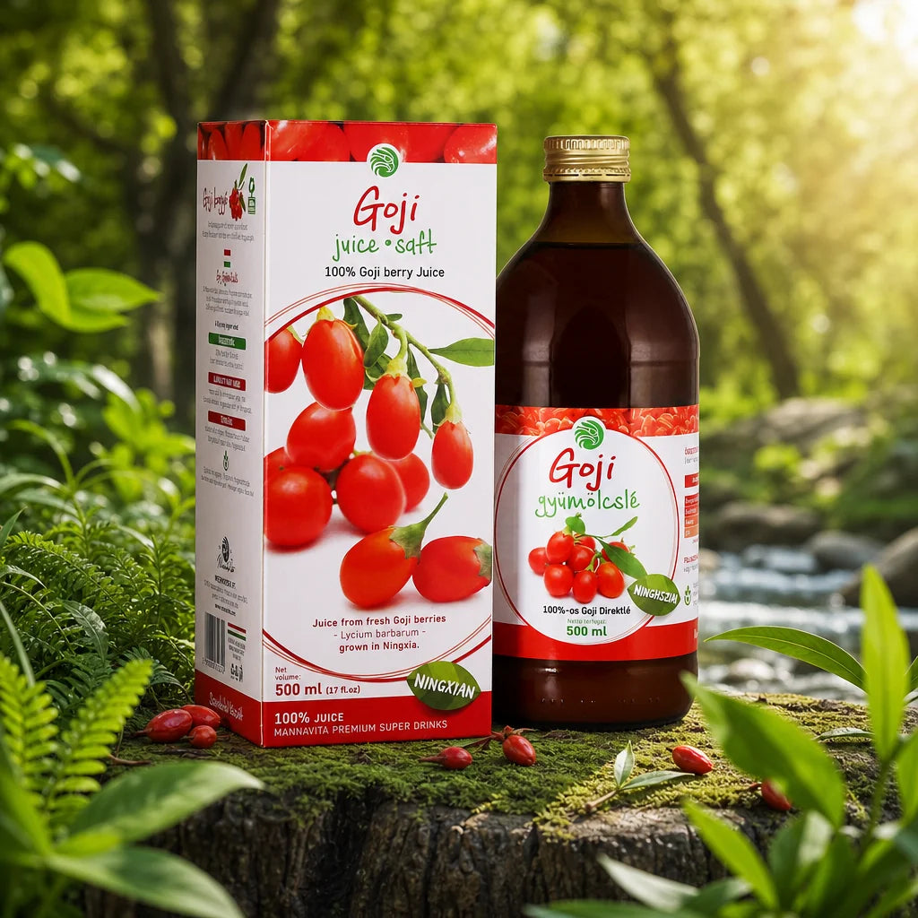 Mannavita • Χυμός Goji Berry 100% Πιεσμένος Καθαρός Χυμός • 500 ml