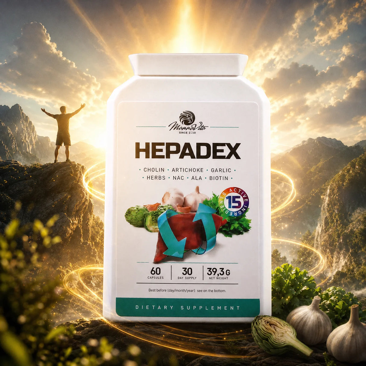 HEPADEX σύμπλεγμα αναγέννησης και βελτίωσης της υγείας του ήπατος • 60 κάψουλες