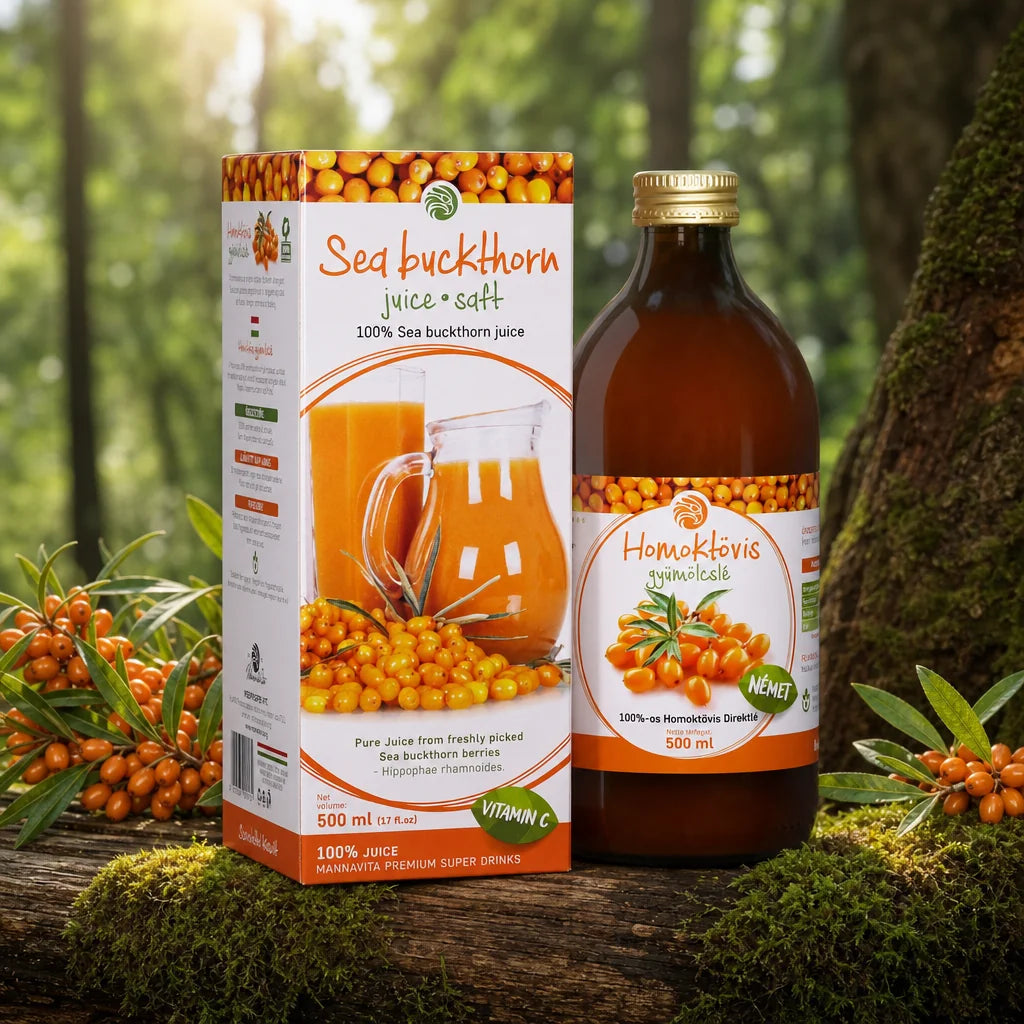 Mannavita Ιπποφαές 100% καθαρός χυμός • 500 ml