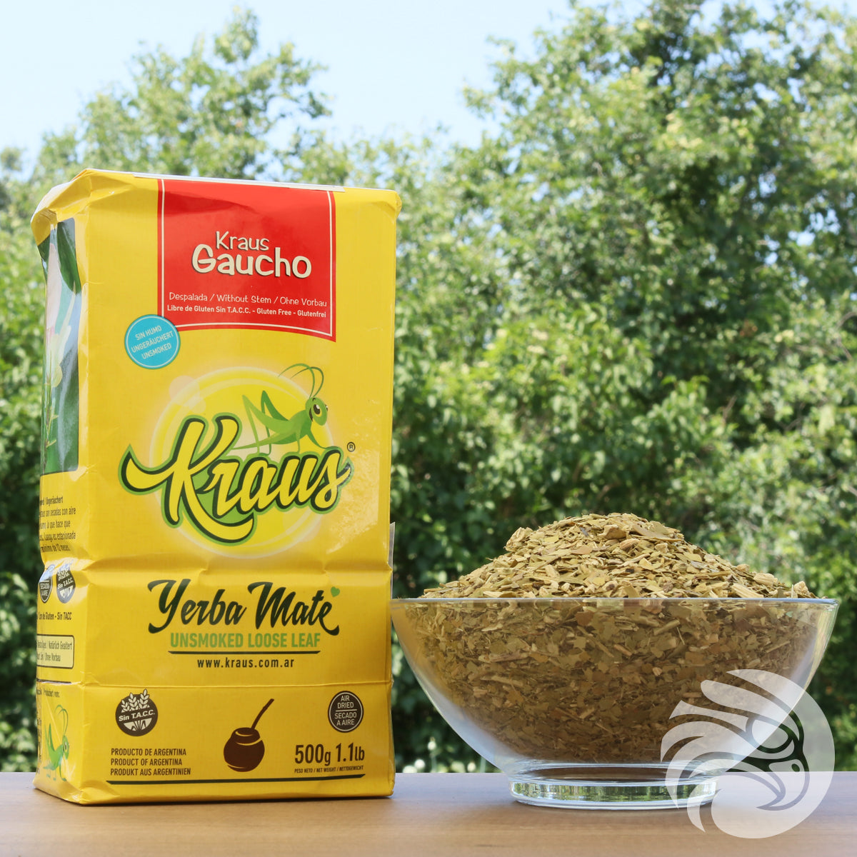 Kraus yerba mate • Gaucho, Sin palo - Χωρίς κοτσάνια • 500 g