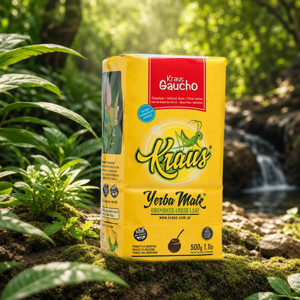 Kraus yerba mate • Gaucho, Sin palo - Χωρίς κοτσάνια • 500 g