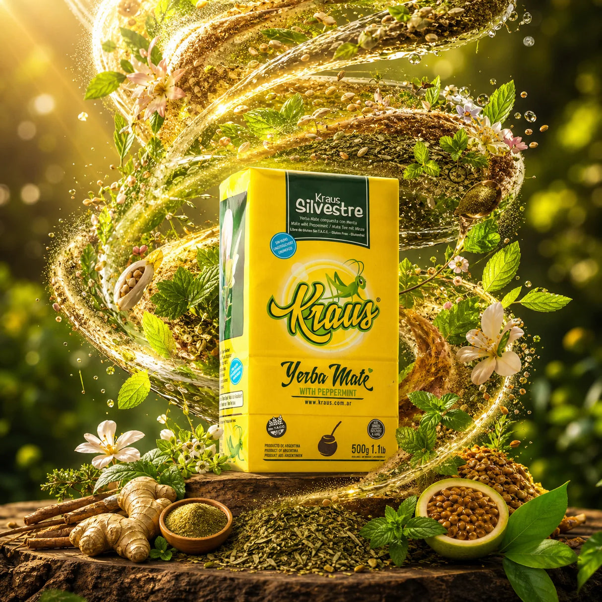 Kraus yerba mate • Gaucho, Sin palo - Χωρίς κοτσάνια • 500 g