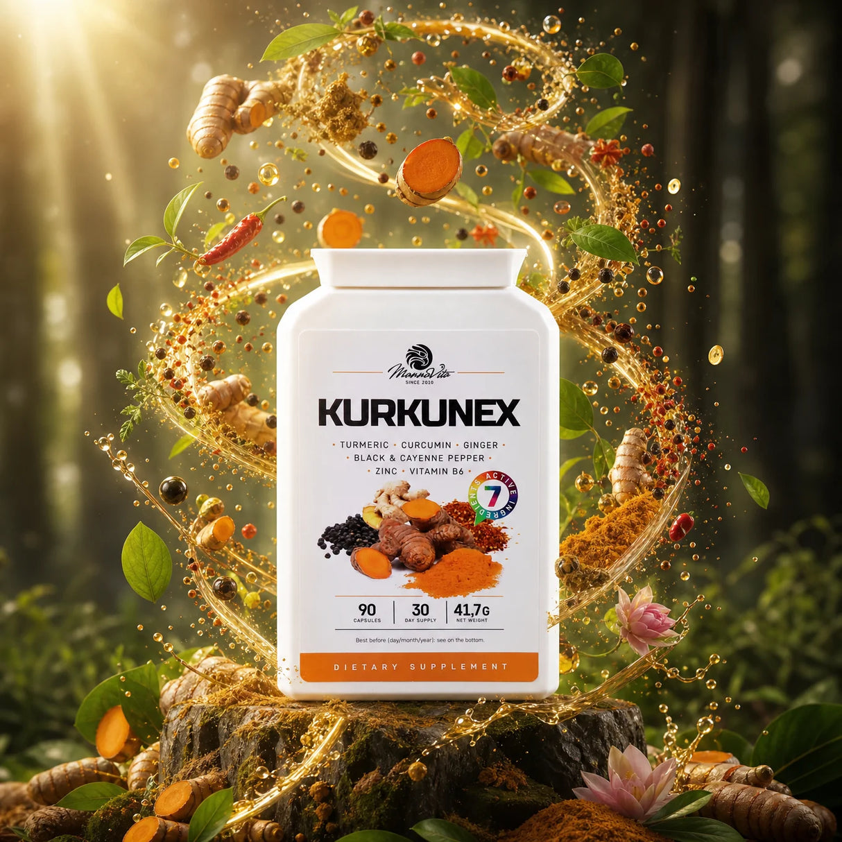 KURKUNEX σύμπλεγμα εκχυλίσματος κουρκουμά • 90 κάψουλες