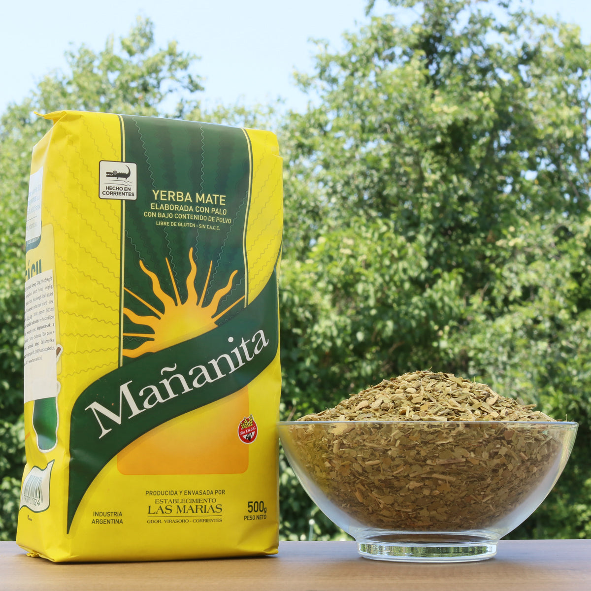 Τσάι yerba mate Mañanita • Παρασκευασμένο με κοτσάνι • 500 g