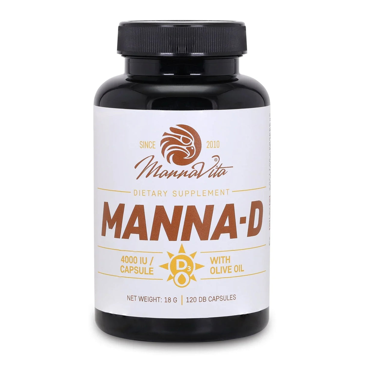 MANNA-D D3 Vitamin in olive oil 4000 IU • 120 capsules - Mannavita