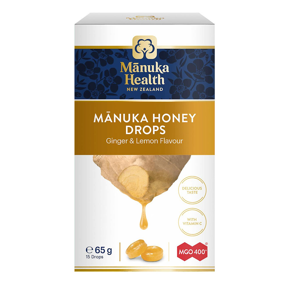 Καραμέλες Manuka με φυσικό τζίντζερ & λεμόνι • 15 τεμάχια