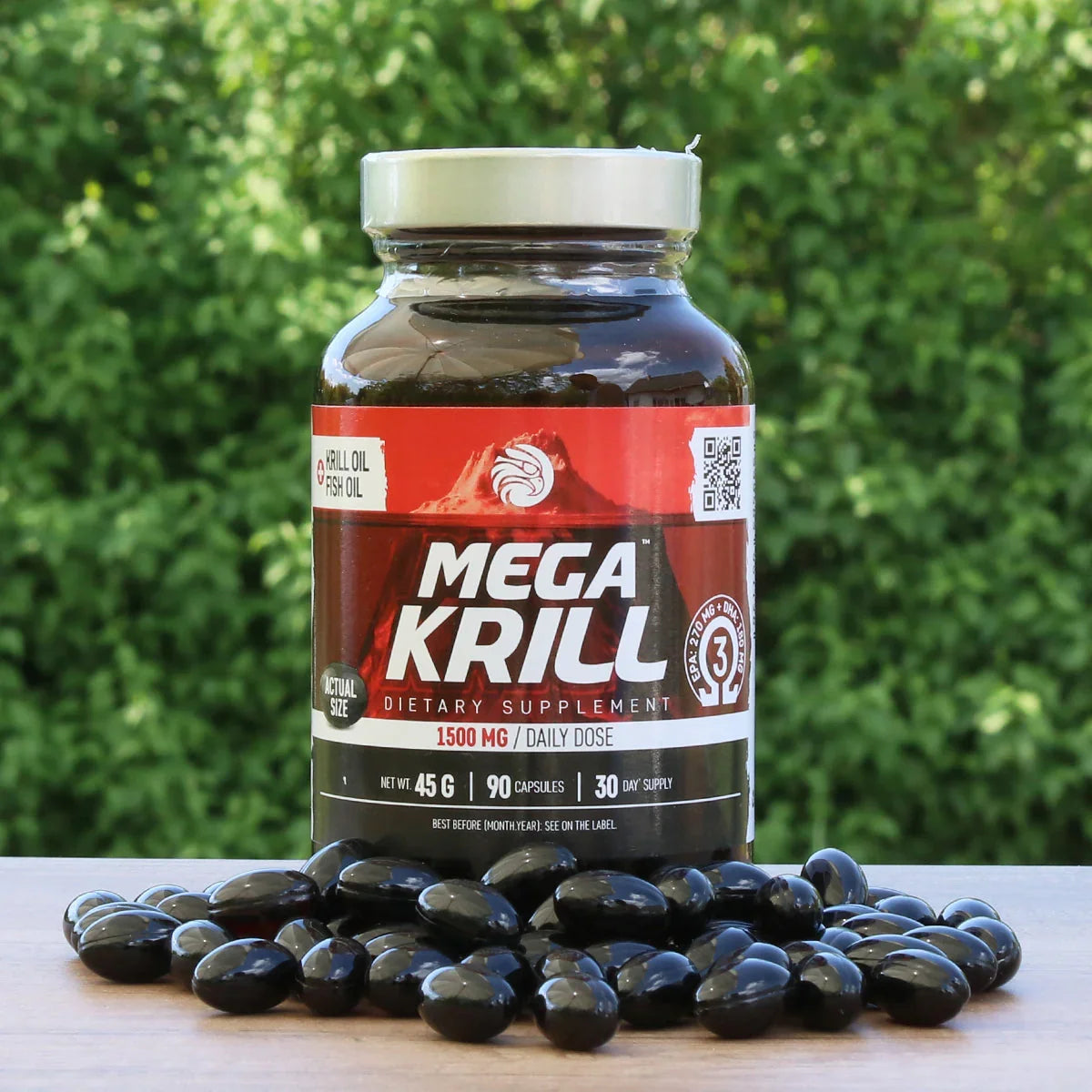 MegaKRILL 1500 mg krill oil + fish oil • 90 capsules - Mannavita