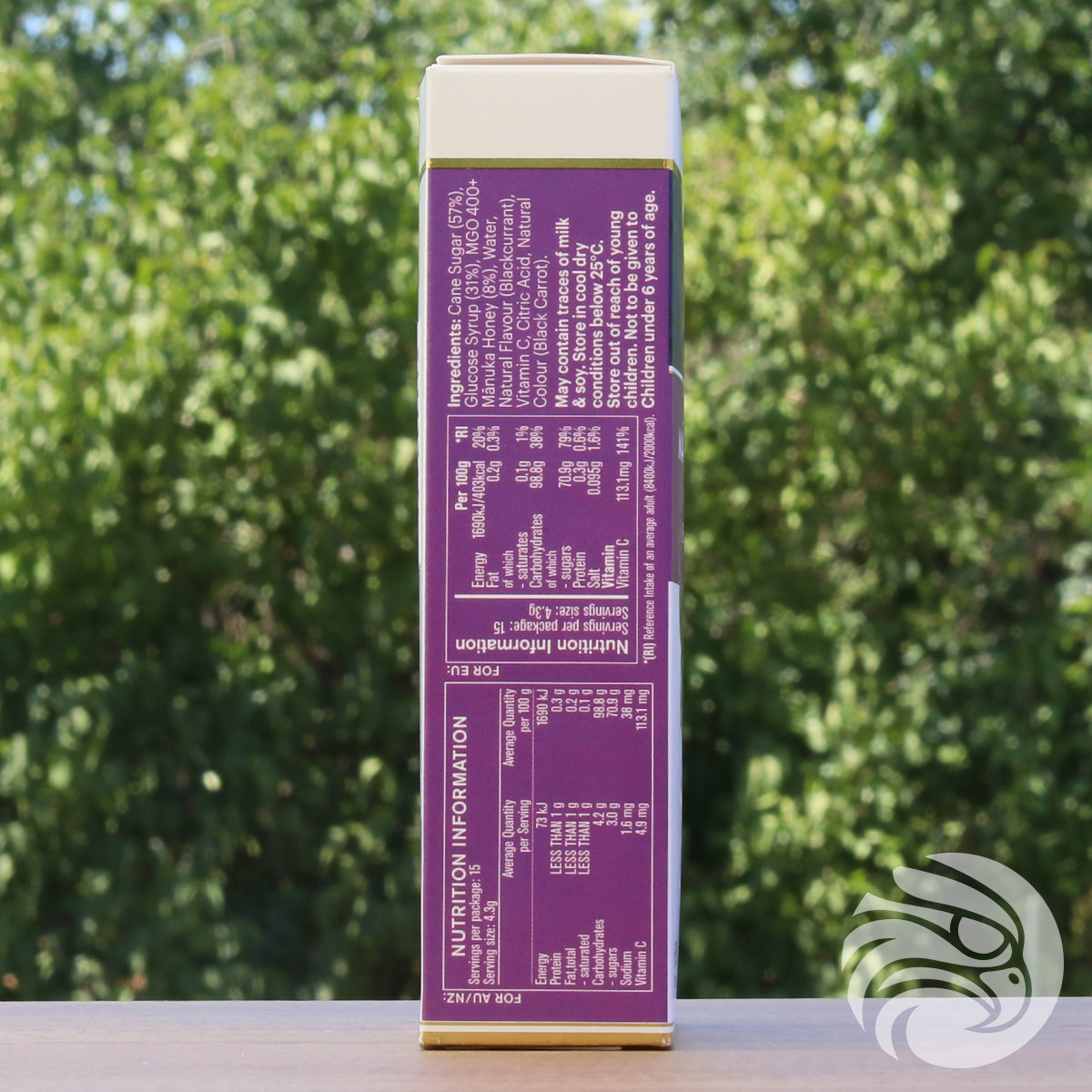 Παυσίπονα με μέλι Manuka και μαύρο φραγκοστάφυλο • 15 τεμάχια