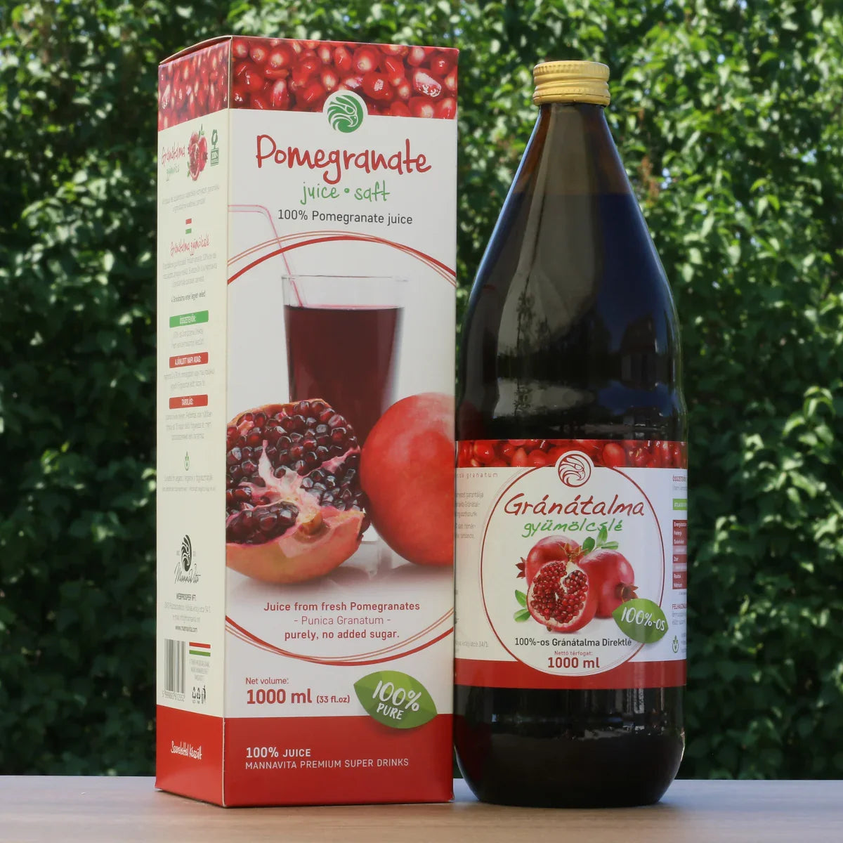 Mannavita Pomegranate 100% pure pressed juice • 1000 ml - Mannavita