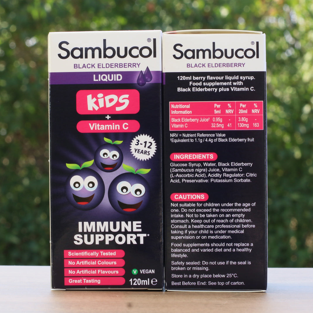 Σιρόπι μαύρου σαμπούκου Sambucol, Για παιδιά • 120 ml