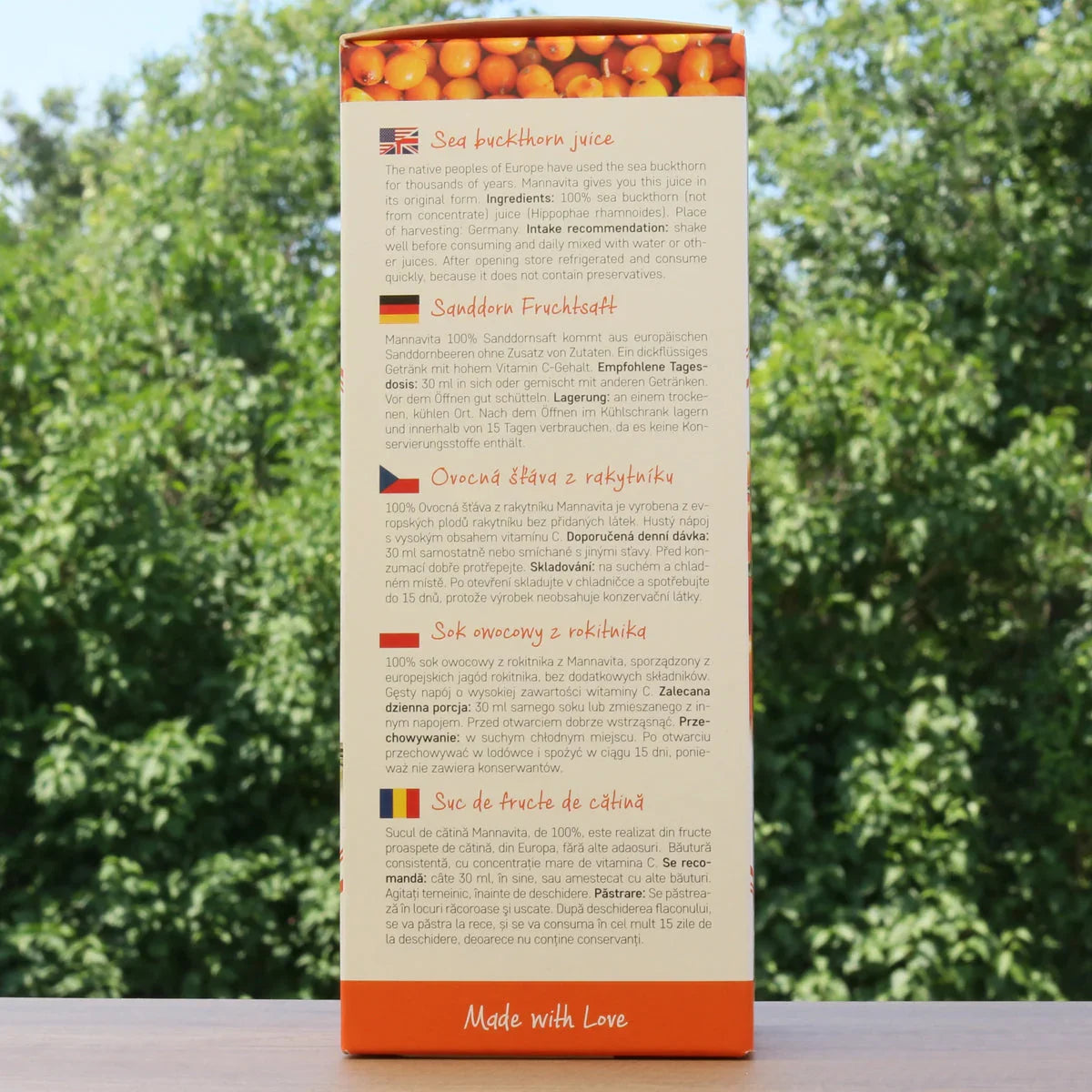 Mannavita Sea buckthorn 100% pure pressed juice • 500 ml - Mannavita