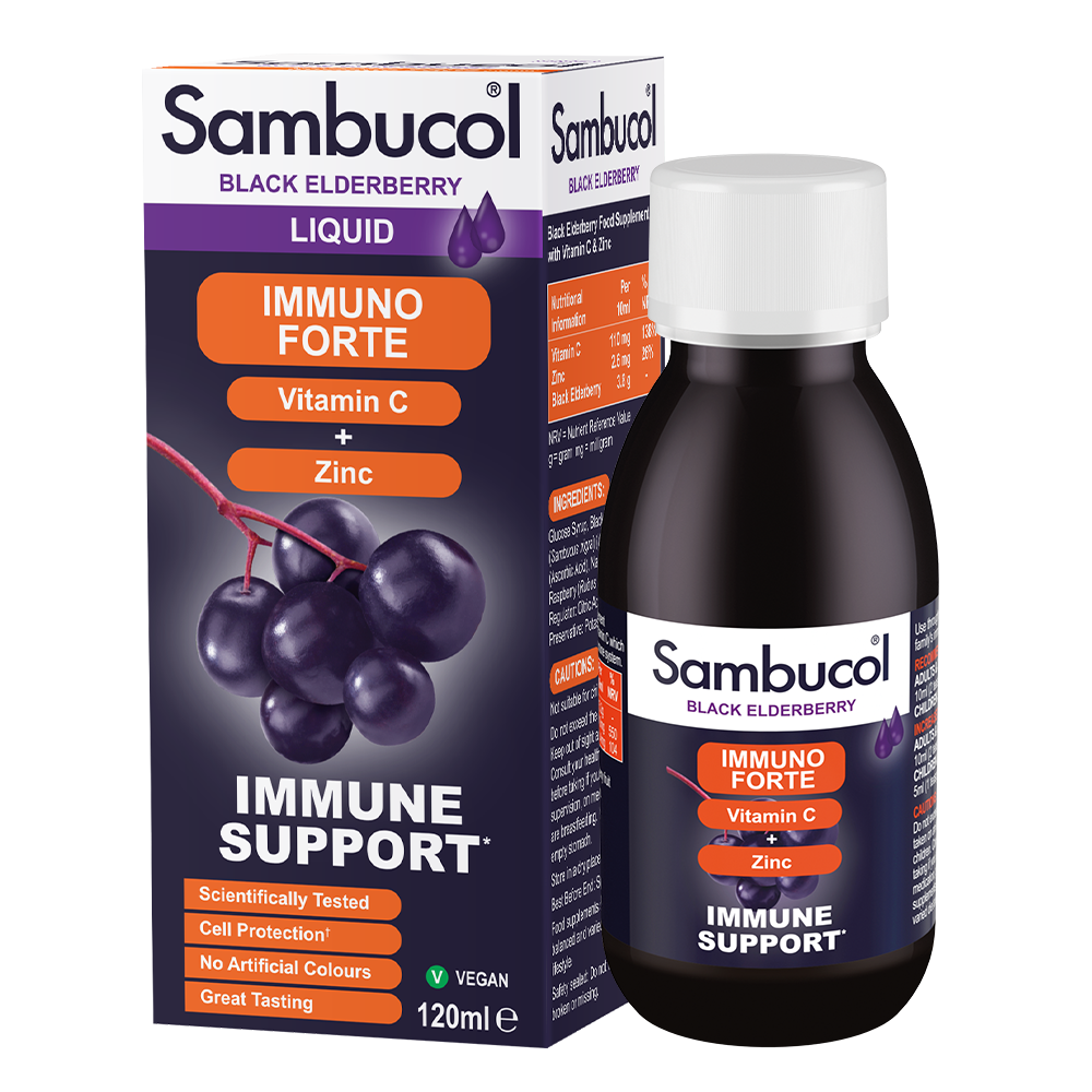 Σιρόπι μαύρου σαμπούκου Sambucol, Immuno Forte • 120 ml