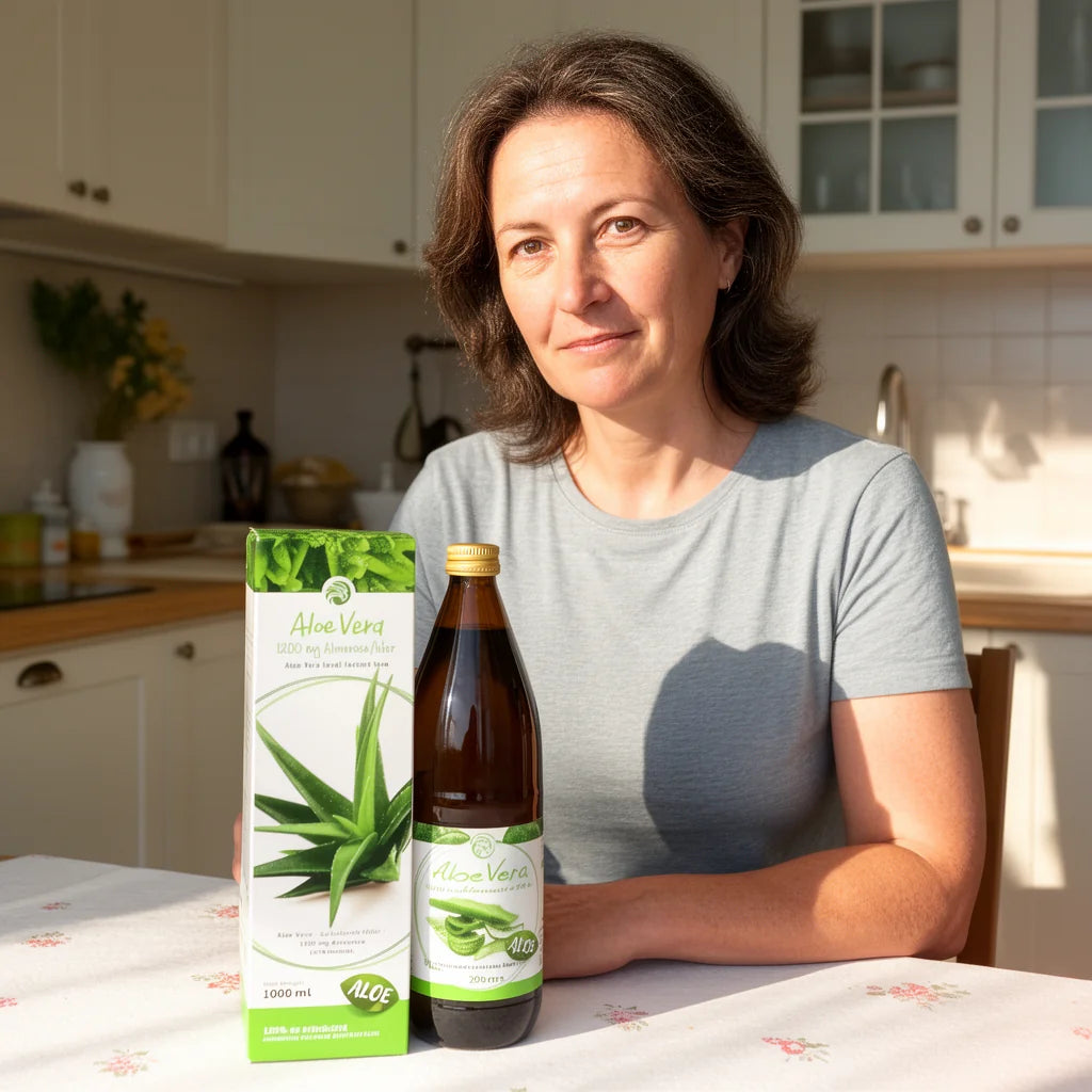 Mannavita Aloe vera 100% καθαρός χυμός από συμπίεση • 1000 ml