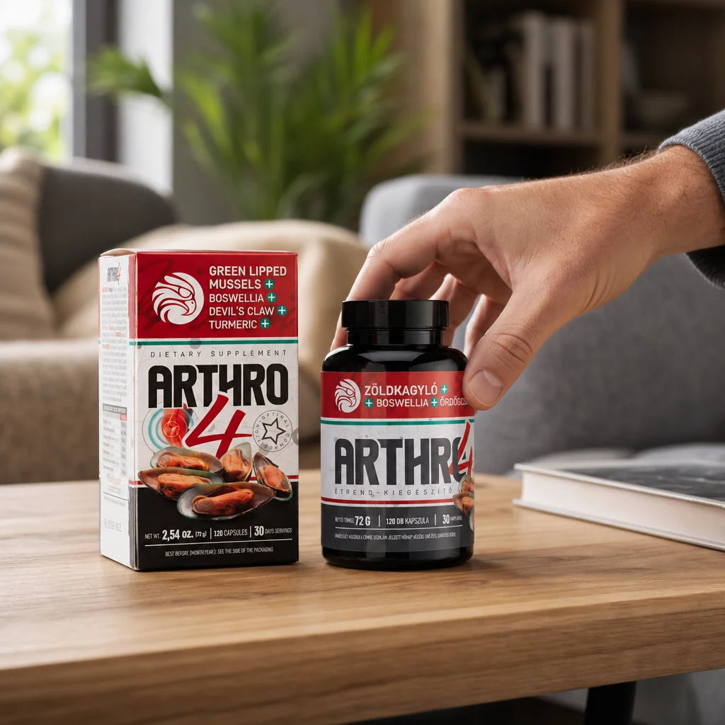 ARTHRO4 • Σύμπλεγμα αρθρώσεων + χόνδρου • με Πράσινο-χειλόστρακο μύδι • 120 κάψουλες