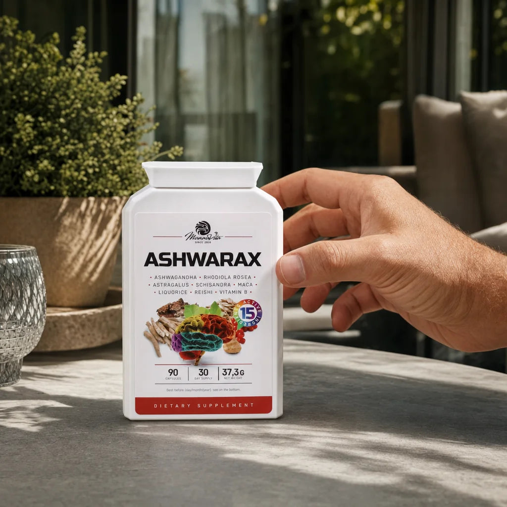 Ashwarax για ανακούφιση από άγχος, πανικό & αϋπνία • 90 κάψουλες