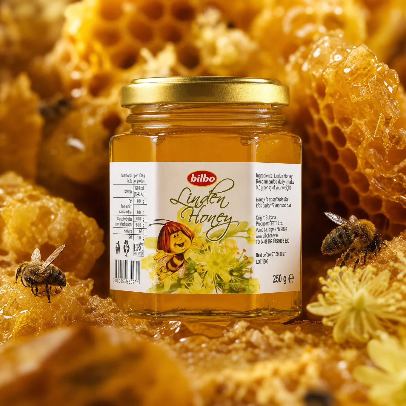 Bilbo ωμό μέλι κακάο • 250 g