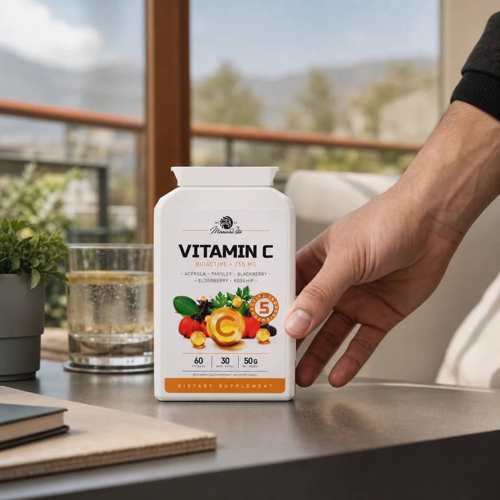 Mannavita • Συμπλήρωμα Βιταμίνης C • 250 mg βιοδραστικό • 60 κάψουλες