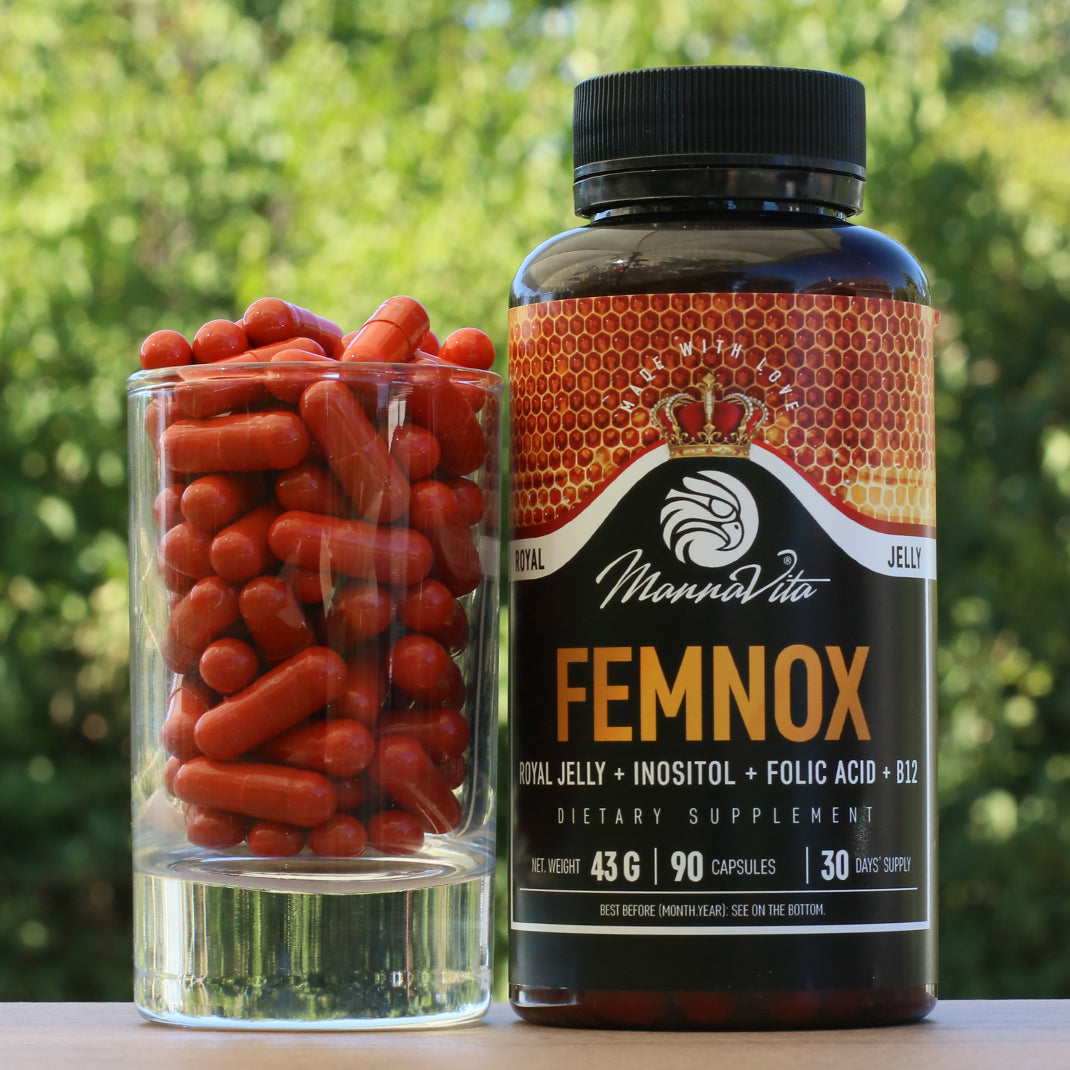 FEMNOX Βασιλικός Πολτός + Ινοσιτόλη + Φολικό Οξύ + σύμπλεγμα B12 • 90 κάψουλες