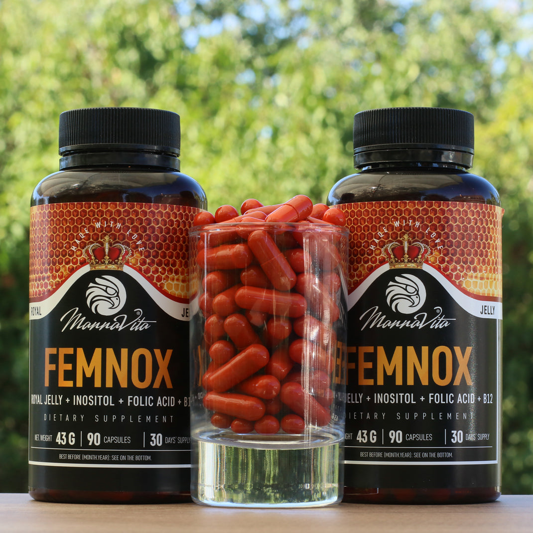 FEMNOX Βασιλικός Πολτός + Ινοσιτόλη + Φολικό Οξύ + σύμπλεγμα B12 • 90 κάψουλες