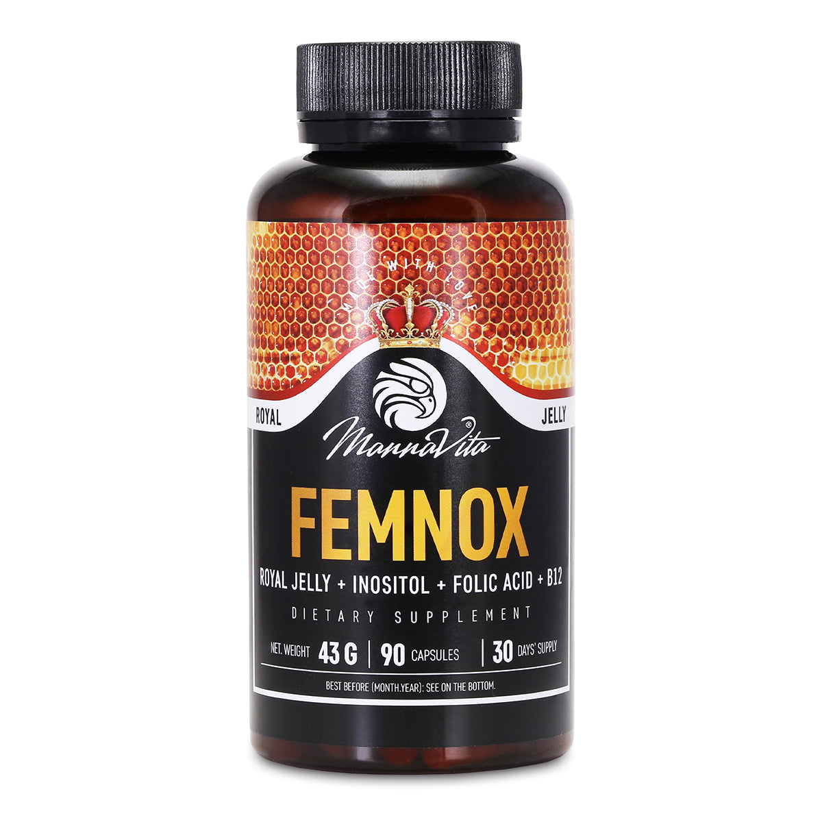 FEMNOX Βασιλικός Πολτός + Ινοσιτόλη + Φολικό Οξύ + σύμπλεγμα B12 • 90 κάψουλες