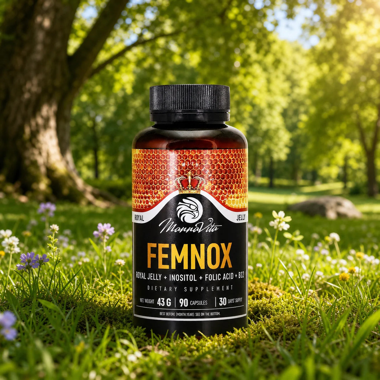 FEMNOX Βασιλικός Πολτός + Ινοσιτόλη + Φολικό Οξύ + σύμπλεγμα B12 • 90 κάψουλες