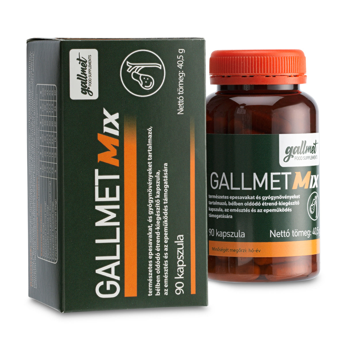 Gallmet Mix κάψουλες με χολικά οξέα + βότανα • 90 τεμ.