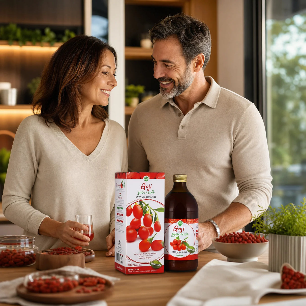 Mannavita • Χυμός Goji Berry 100% Πιεσμένος Καθαρός Χυμός • 500 ml
