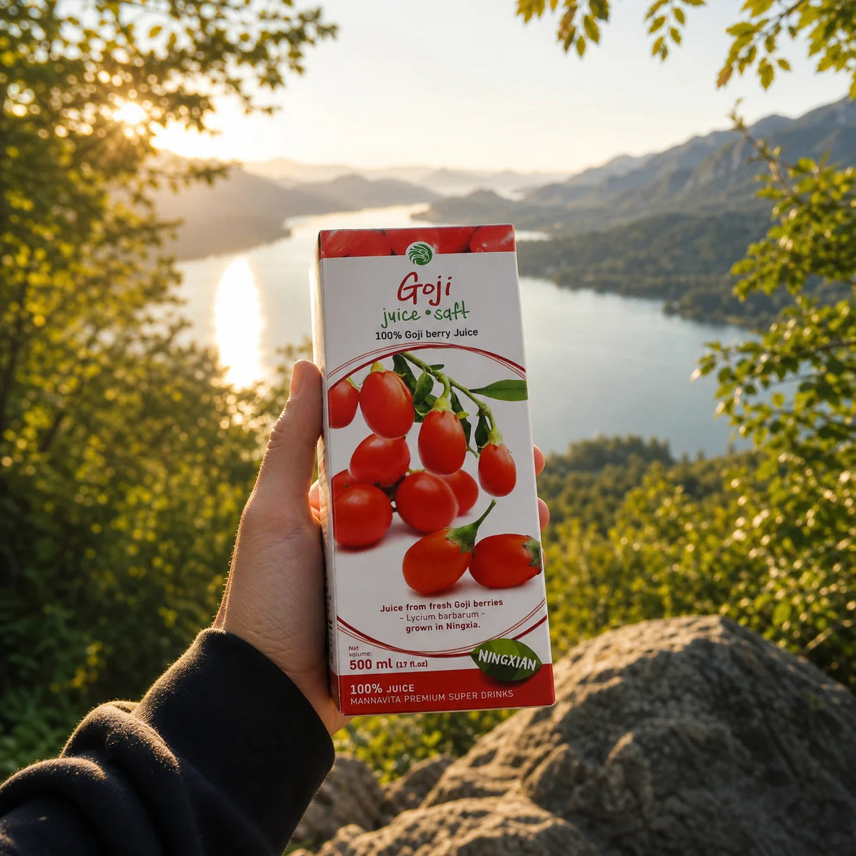 Mannavita • Χυμός Goji Berry 100% Πιεσμένος Καθαρός Χυμός • 500 ml