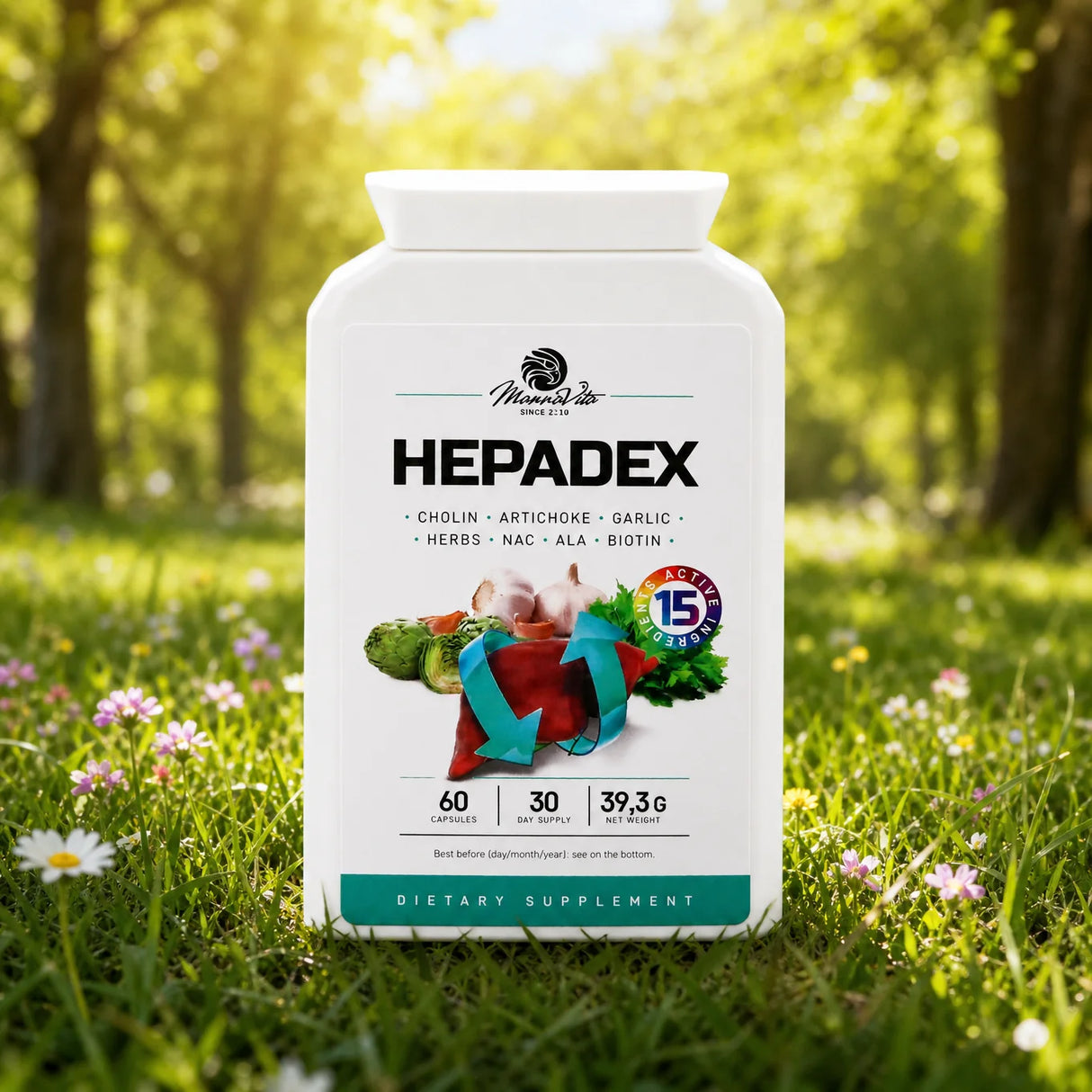HEPADEX σύμπλεγμα αναγέννησης και βελτίωσης της υγείας του ήπατος • 60 κάψουλες