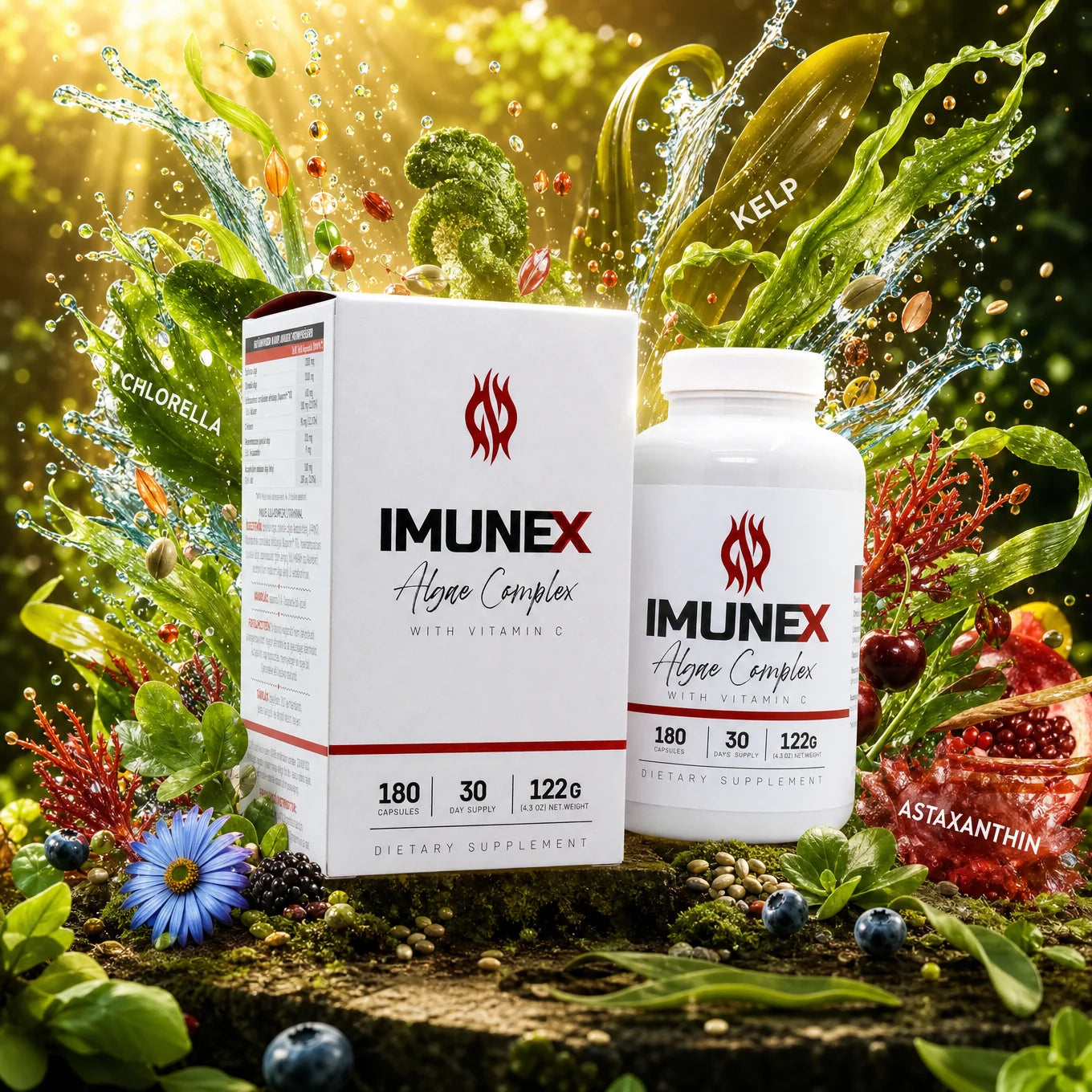 IMUNEX • Συμπλήρωμα Άλγης • με 5 φύκια • 180 κάψουλες