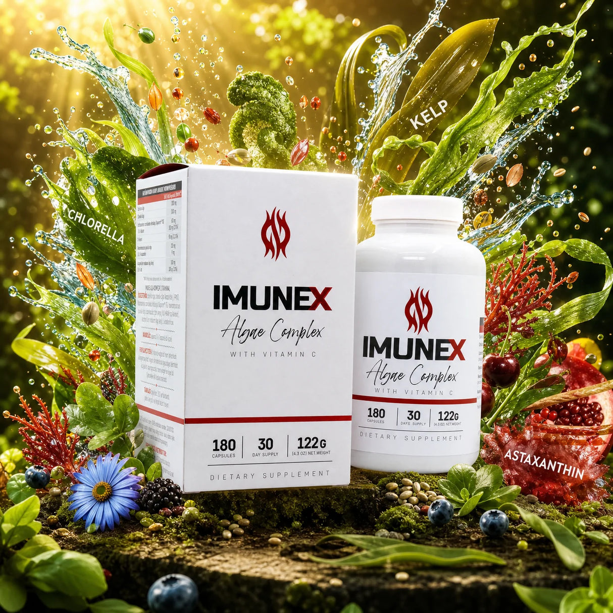 IMUNEX • Συμπλήρωμα Άλγης • με 5 φύκια • 180 κάψουλες