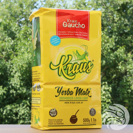 Kraus yerba mate • Gaucho, Sin palo - Χωρίς κοτσάνια • 500 g