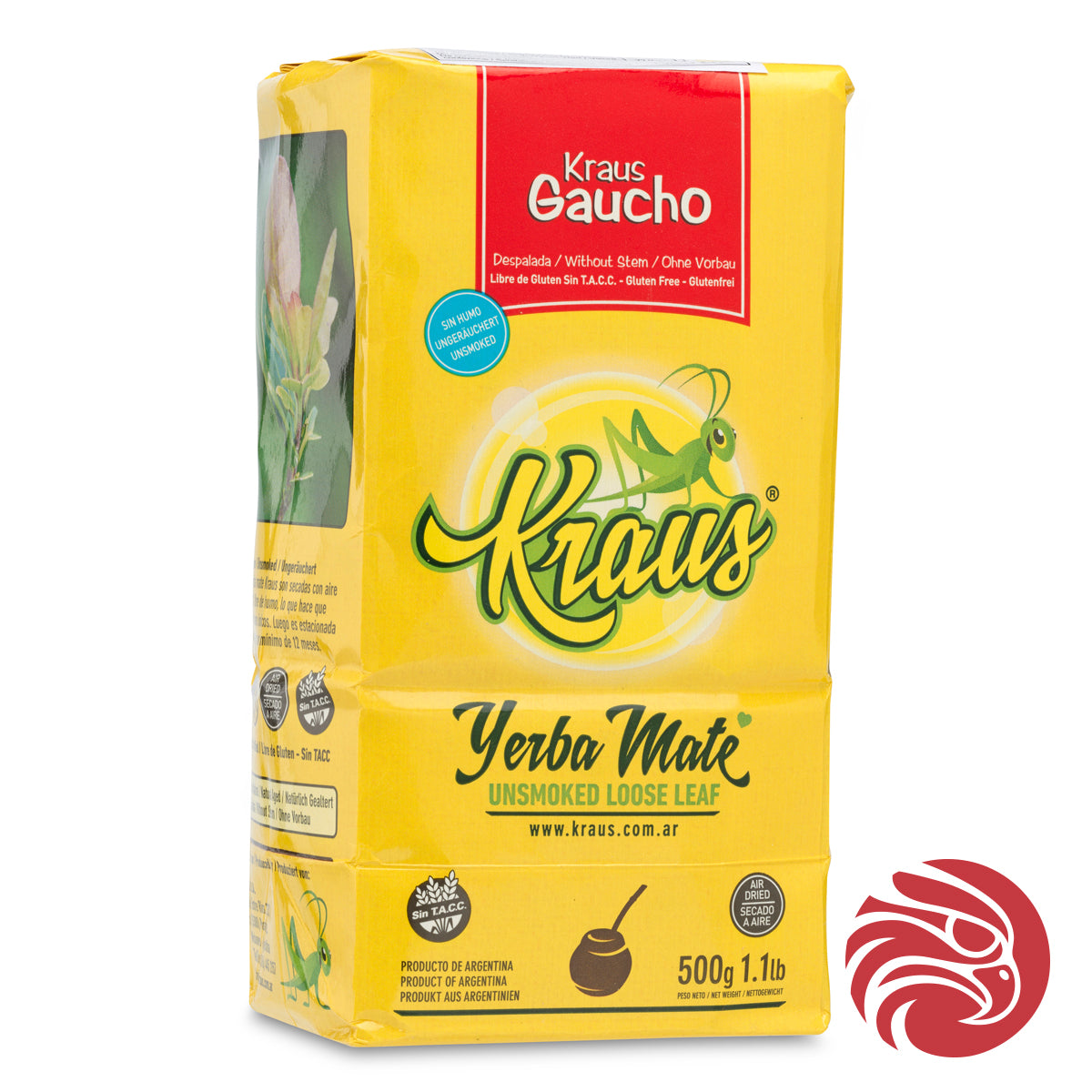 Kraus yerba mate • Gaucho, Sin palo - Χωρίς κοτσάνια • 500 g