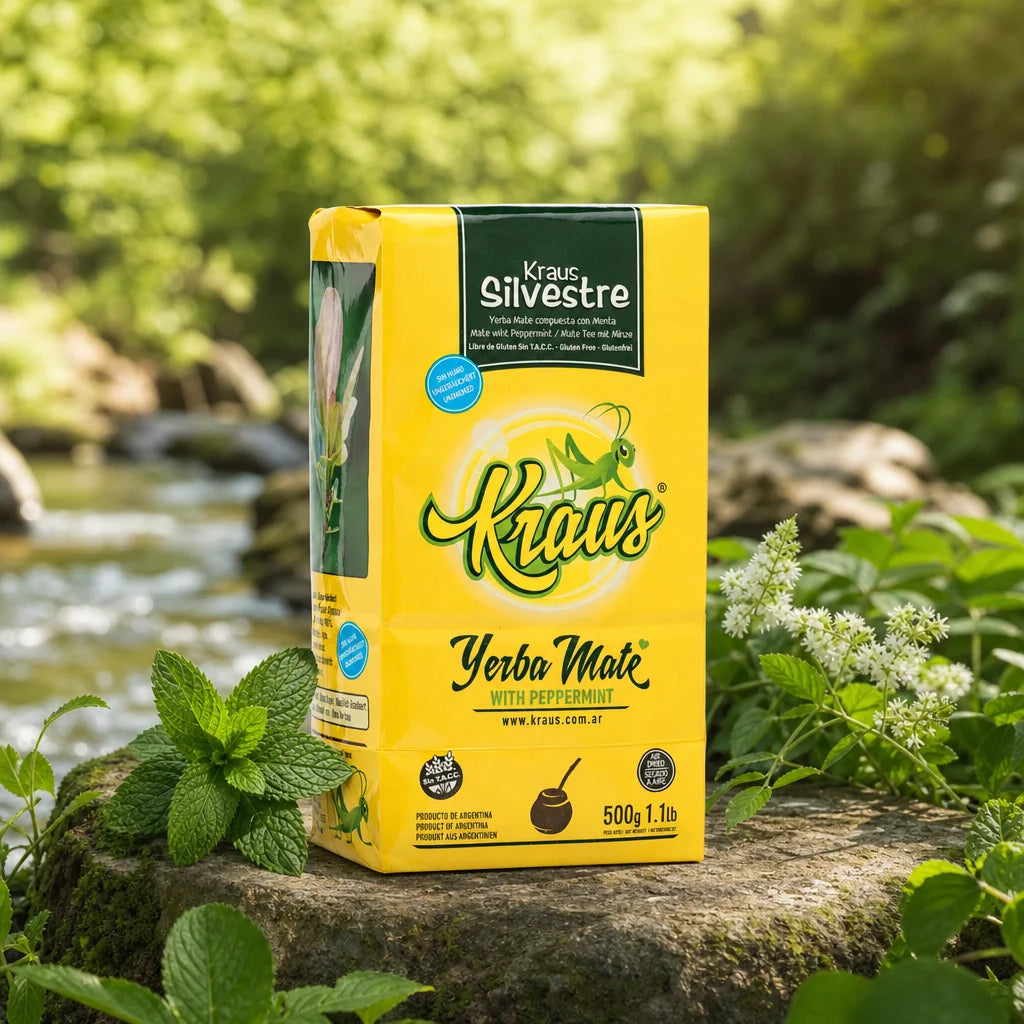 Τσάι yerba mate Kraus • Silvestre, Μέντα • 500 g