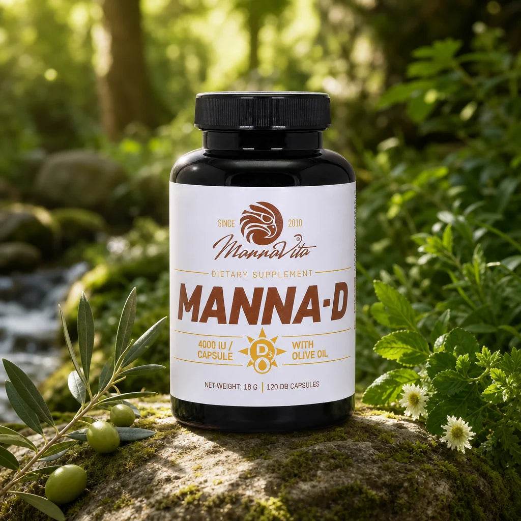 MANNA-D • Βιταμίνη D3 σε Ελαιόλαδο 4000 IU • 120 κάψουλες