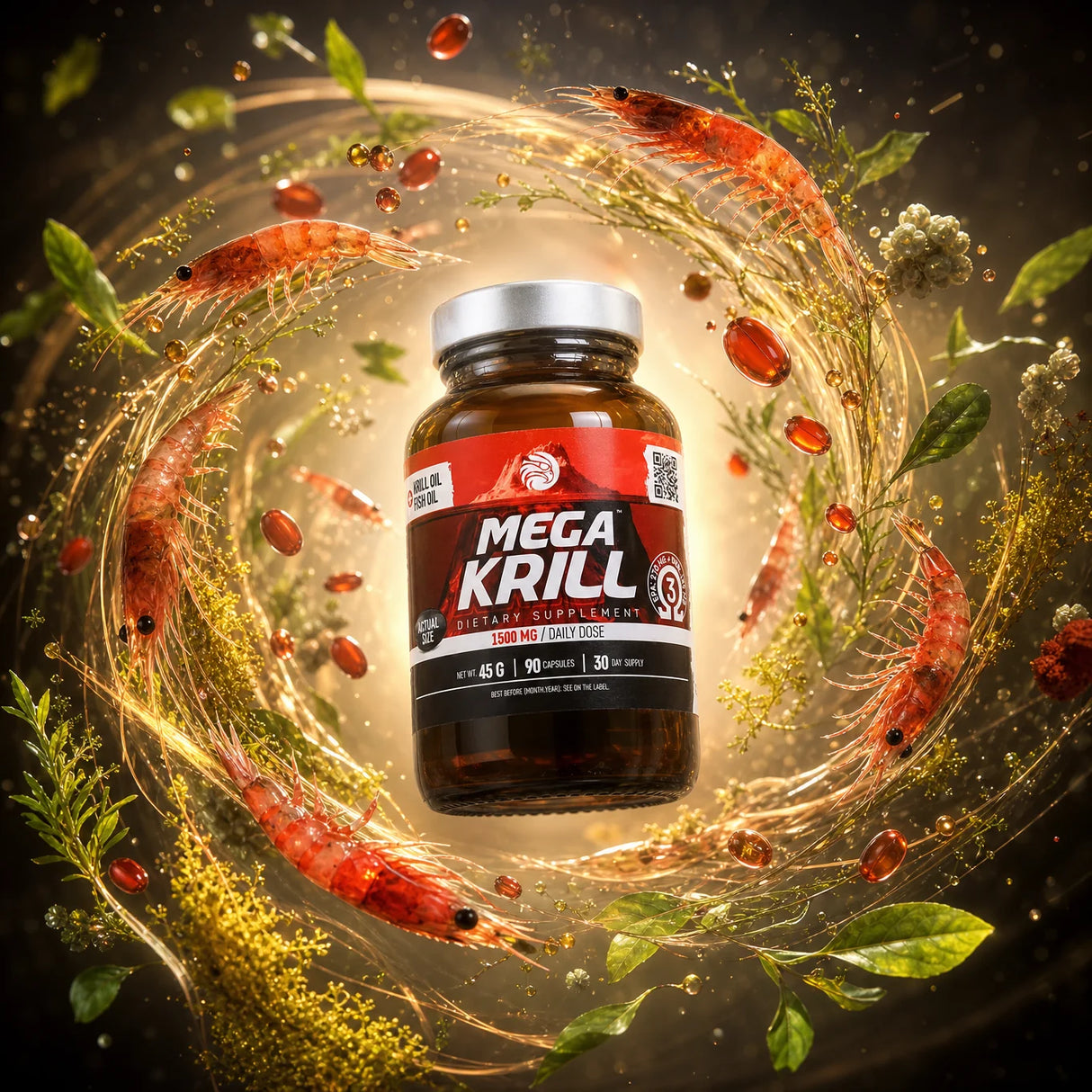 MegaKRILL 1500 mg έλαιο κριλ + ιχθυέλαιο • 90 κάψουλες