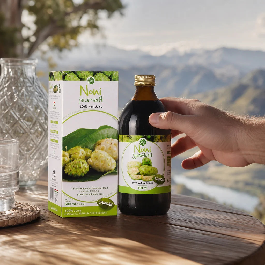 Mannavita • Χυμός Noni 100% Πιεσμένος Καθαρός Χυμός • 500 ml