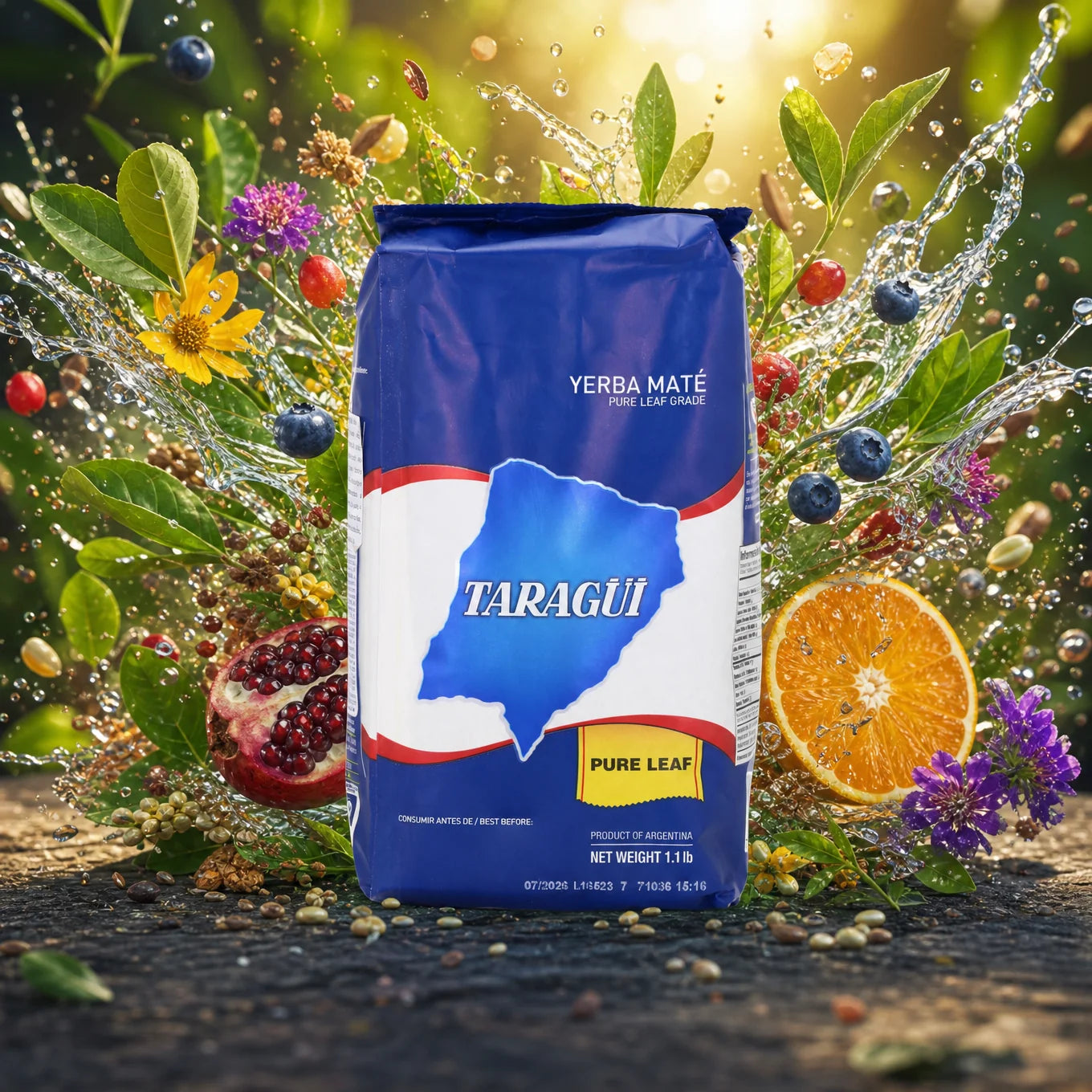Τσάι yerba mate Taragüi • Καθαρά φύλλα - Sin palo • 500 g
