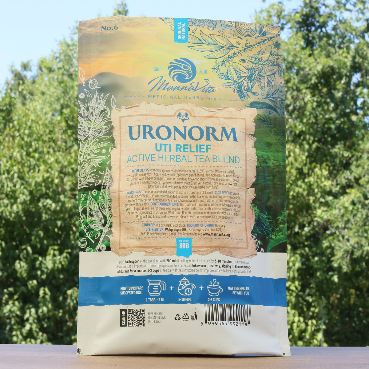 URONORM ανακούφιση UTI ενεργό μείγμα βοτανικού τσαγιού • 80g